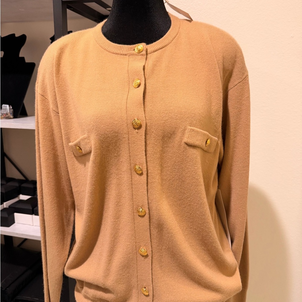 Milano Design Group Camel Brown Cardigan Sweater – Women’s Size XL